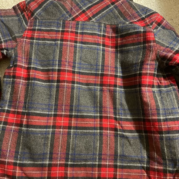 NWT! Peek boy's plaid shacket Sherpa-lined jacket XL/10 - Picture 3 of 6